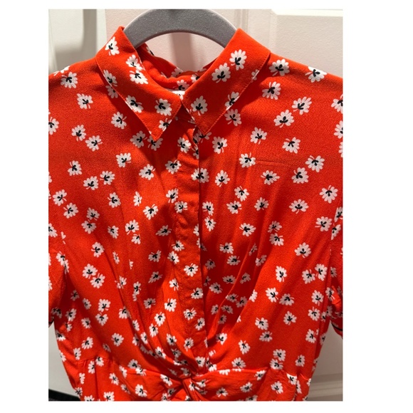 Ganni Red and Floral Collared Dress XS (US 2) NWOT - Picture 11 of 15